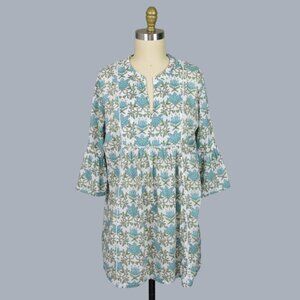 BLUTHREADS x ROCKFLOWERPAPER TILLY BLUE GREEN BEACH DRESS